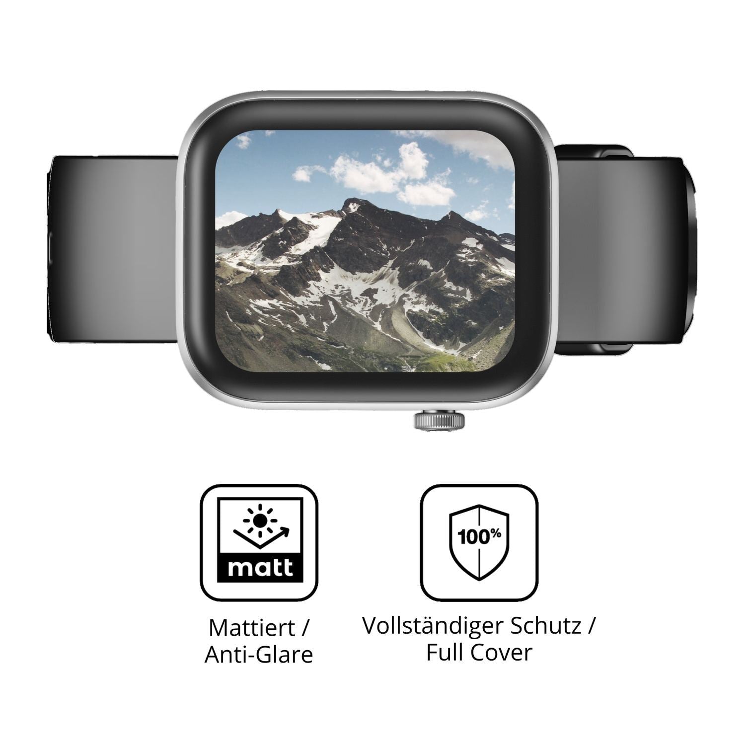 2x Full Cover Schutzfolie matt für HMD Watch P1 1. (5)