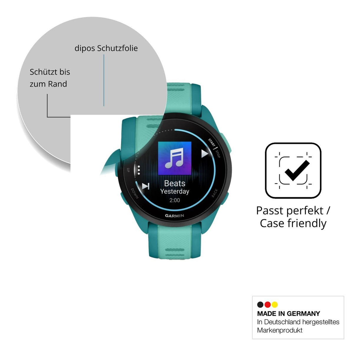 2x 9H Schutzfolie für Garmin Forerunner 165 Music  (6)