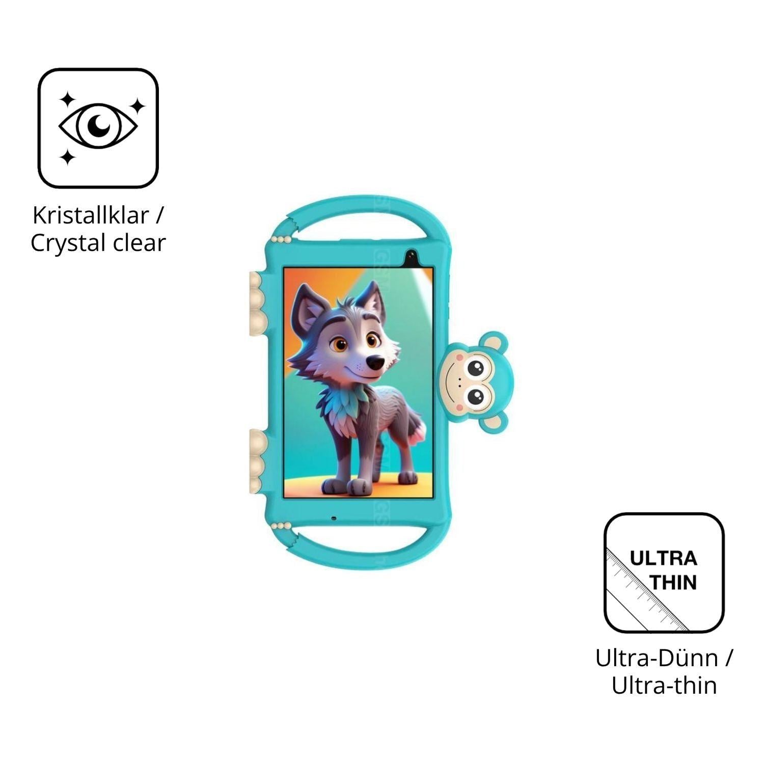2x Schutzfolie klar für Logicom Logikids Buddy Dis (5)