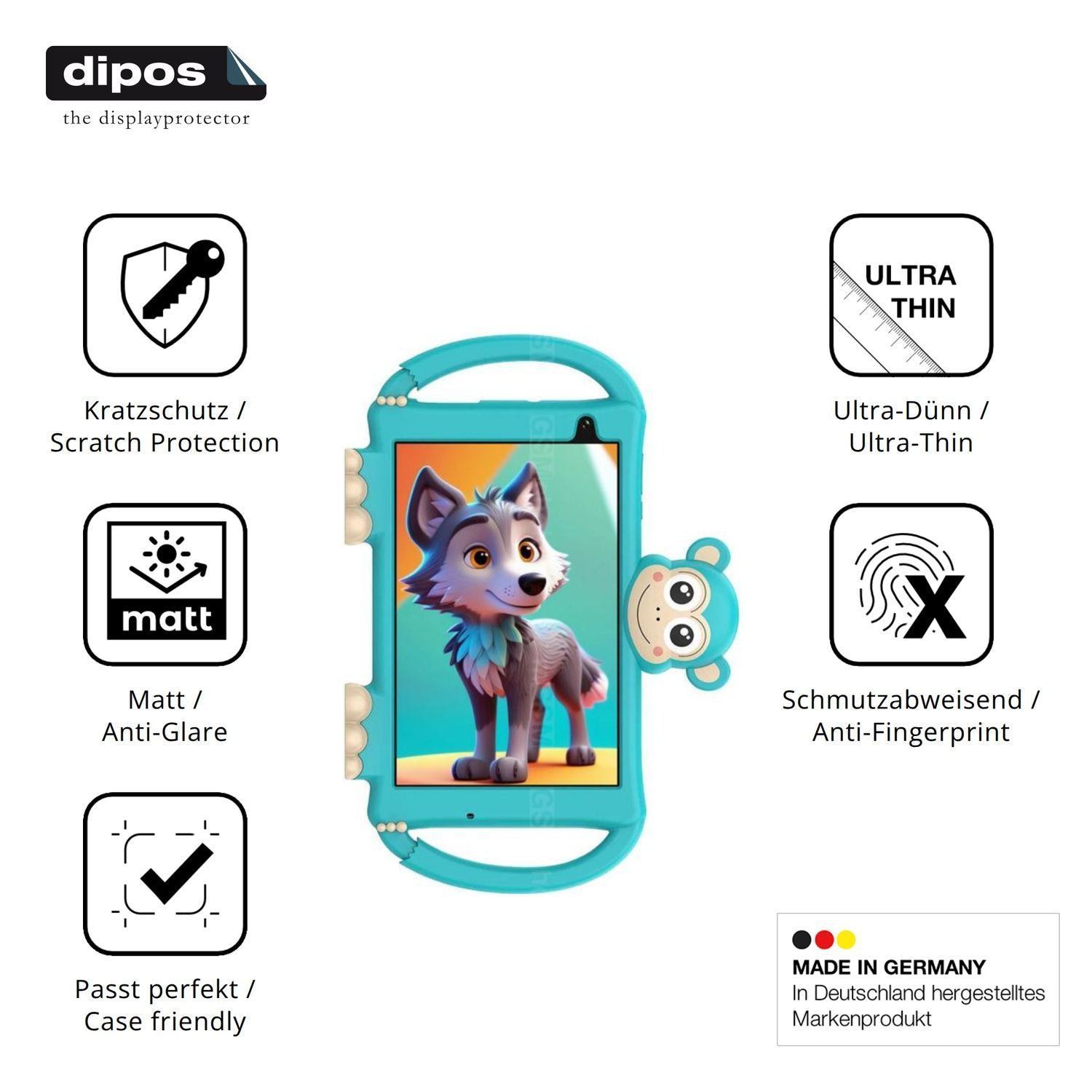 2x Schutzfolie matt für Logicom Logikids Buddy Dis (7)
