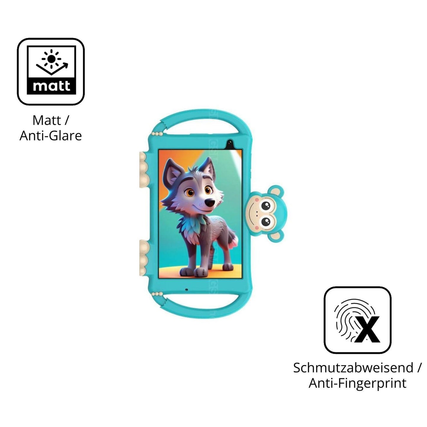 2x 9H Schutzfolie matt für Logicom Logikids Buddy  (5)