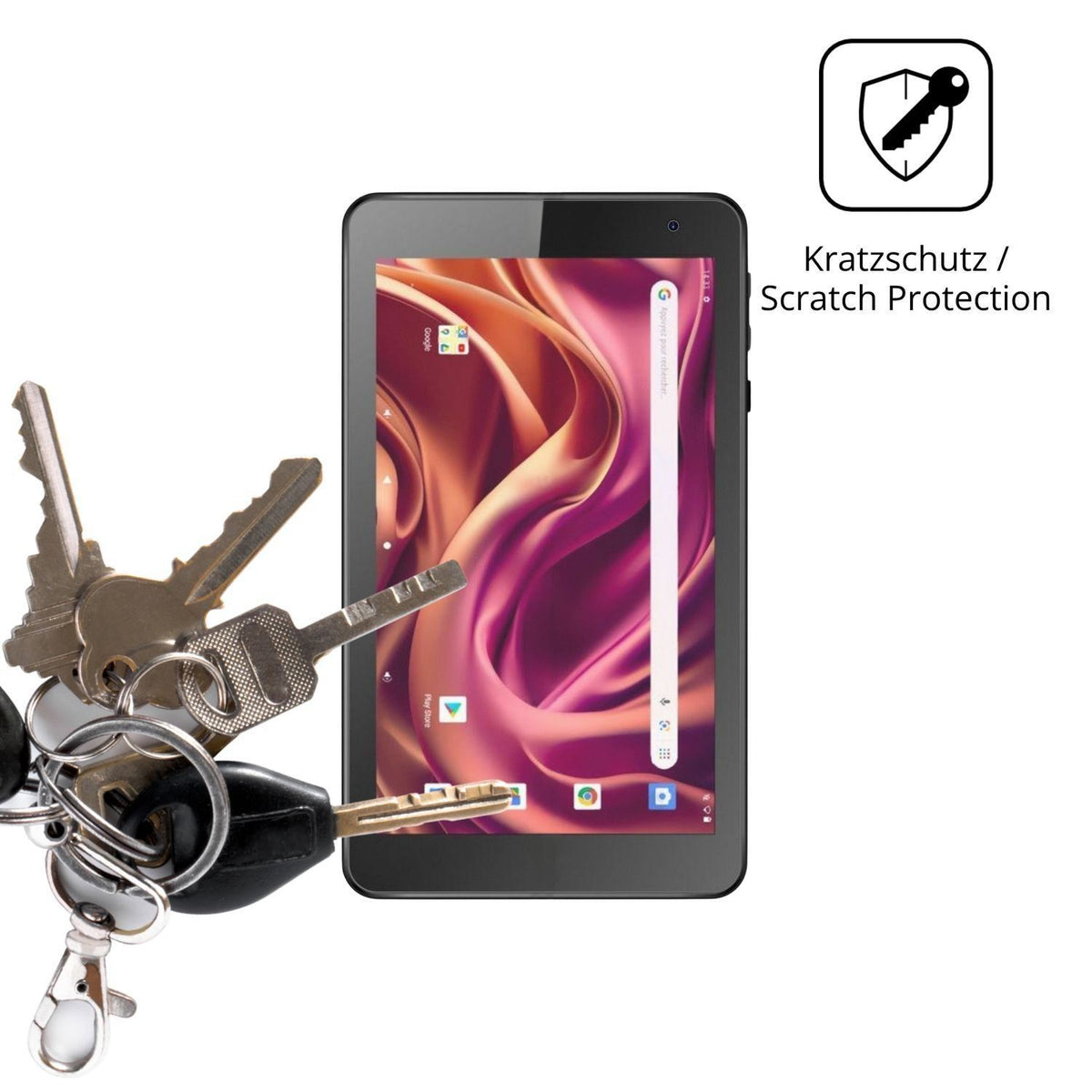 2x Schutzfolie matt für Logicom Tab 76 Display-Sch (4)