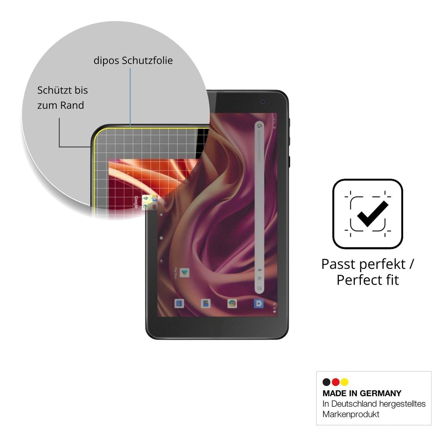 Blickschutzfolie für Logicom Tab 76 matt Schutzfol (4)