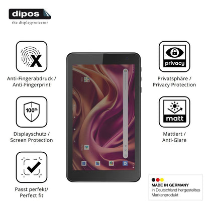 Blickschutzfolie für Logicom Tab 76 matt Schutzfol (5)