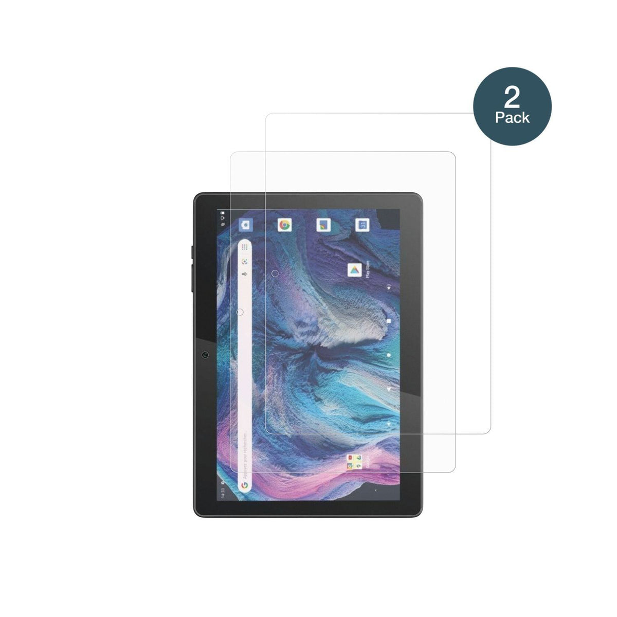 2x 9H Schutzfolie matt für Logicom Tab 130 Panzerf (2)