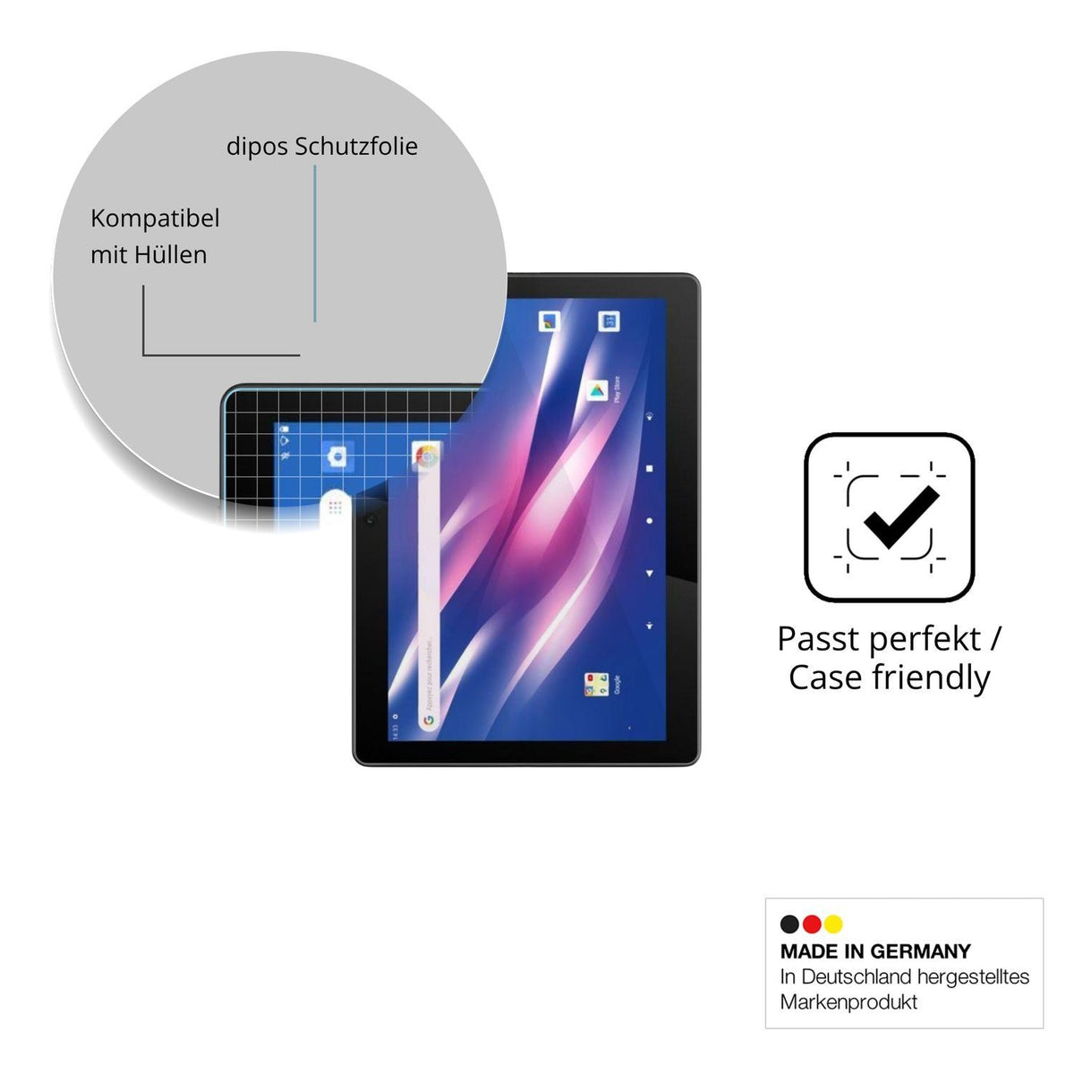2x Schutzfolie klar für Logicom Tab Link 4G 104 Di (6)