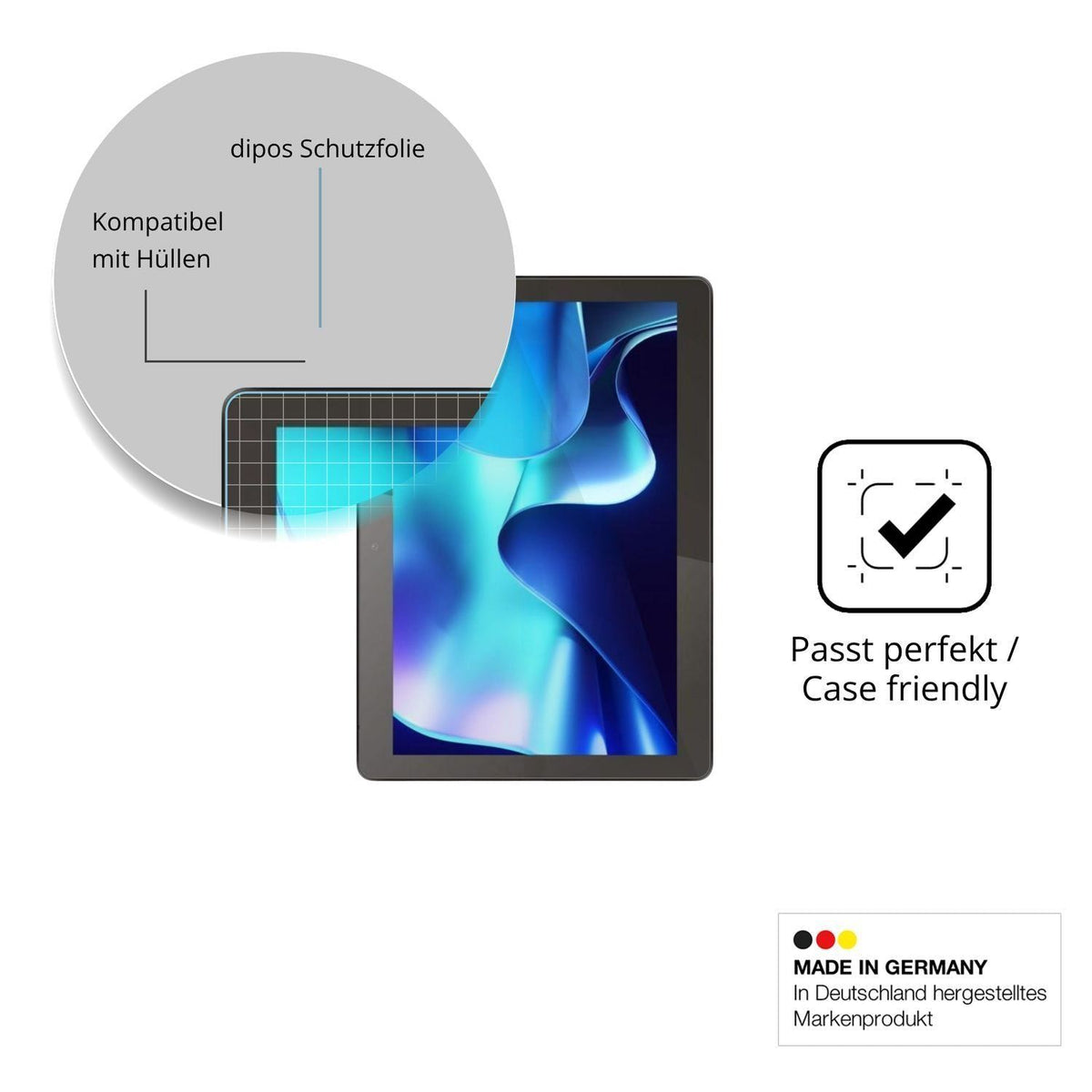 2x Schutzfolie klar für Logicom Tab 134 Display-Sc (6)