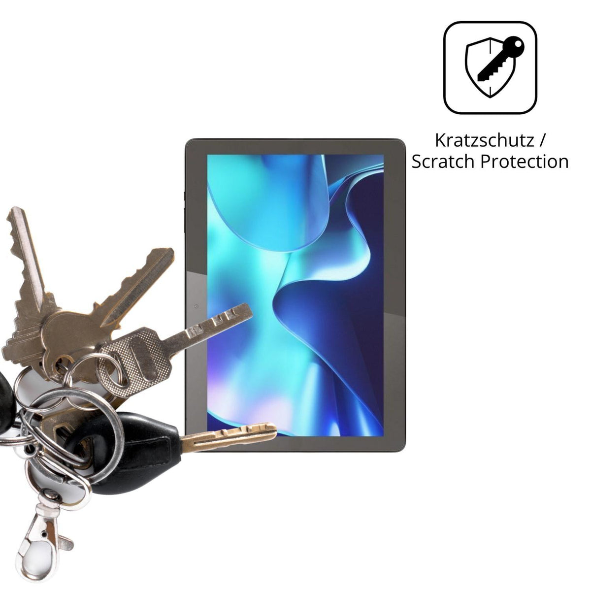 2x Schutzfolie matt für Logicom Tab 134 Display-Sc (4)