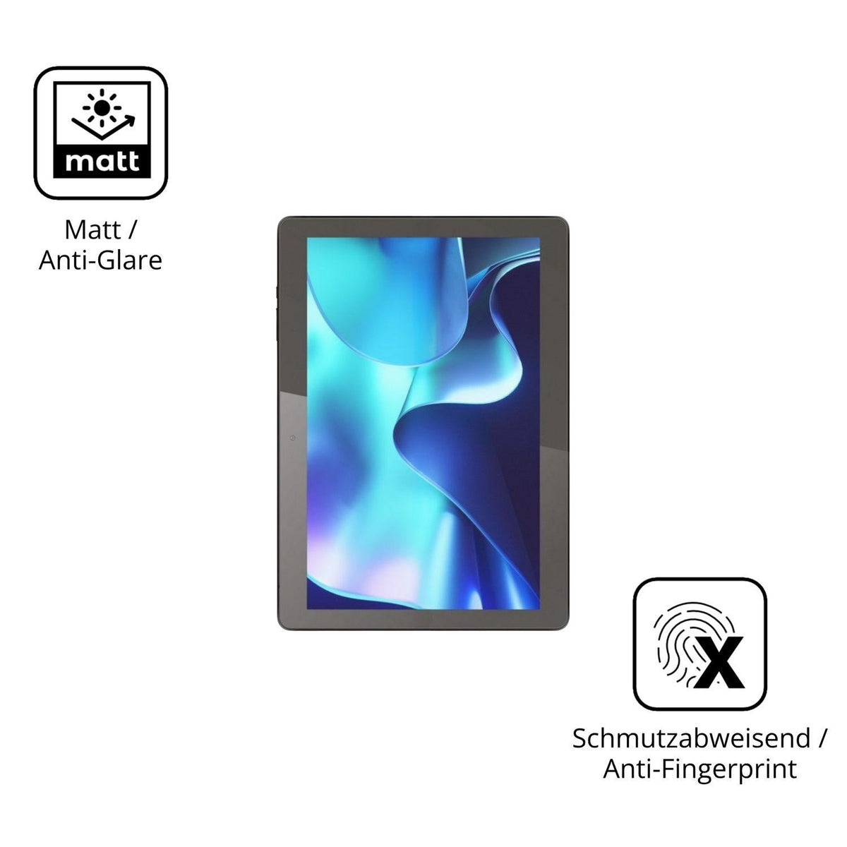 2x Schutzfolie matt für Logicom Tab 134 Display-Sc (5)
