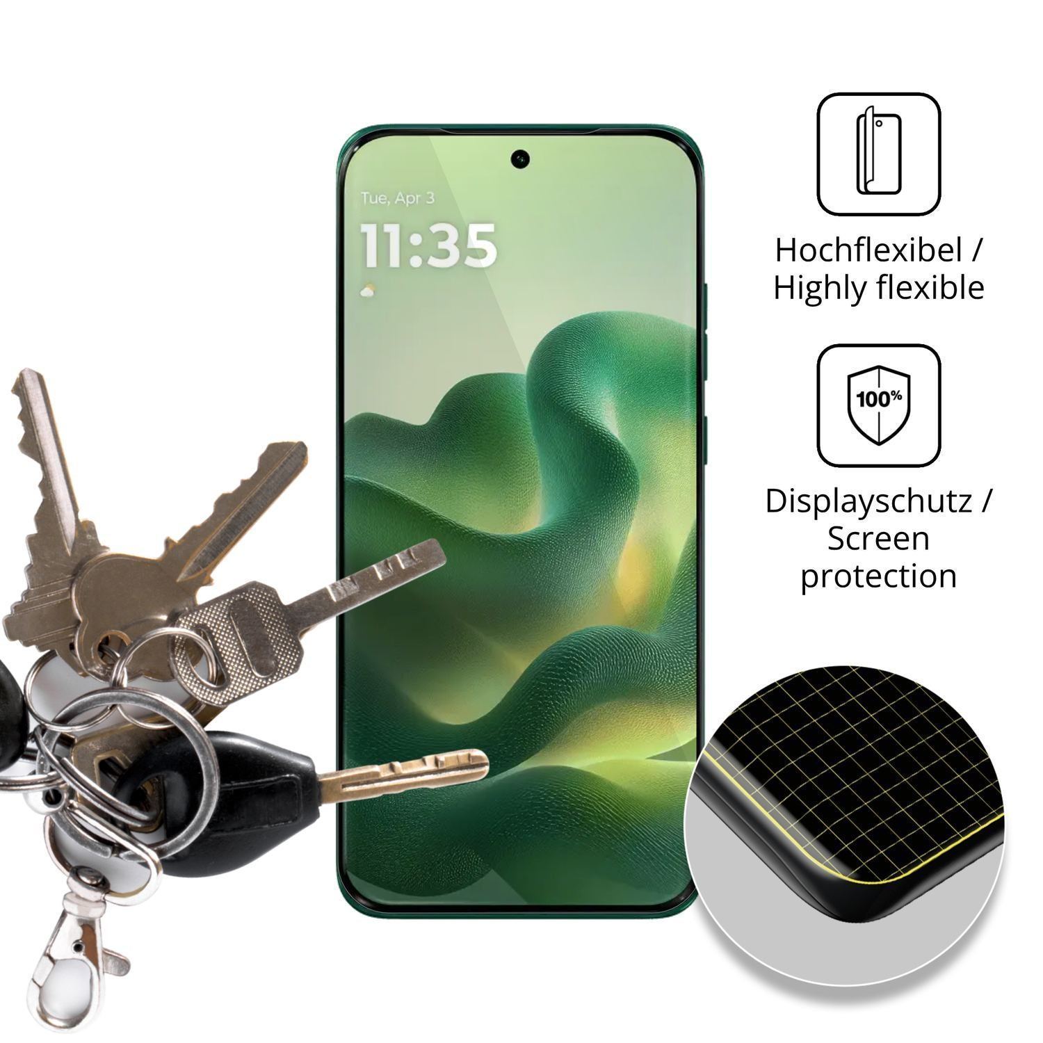 2x 3D Full Cover Schutzfolie für Motorola Edge 70  (3)