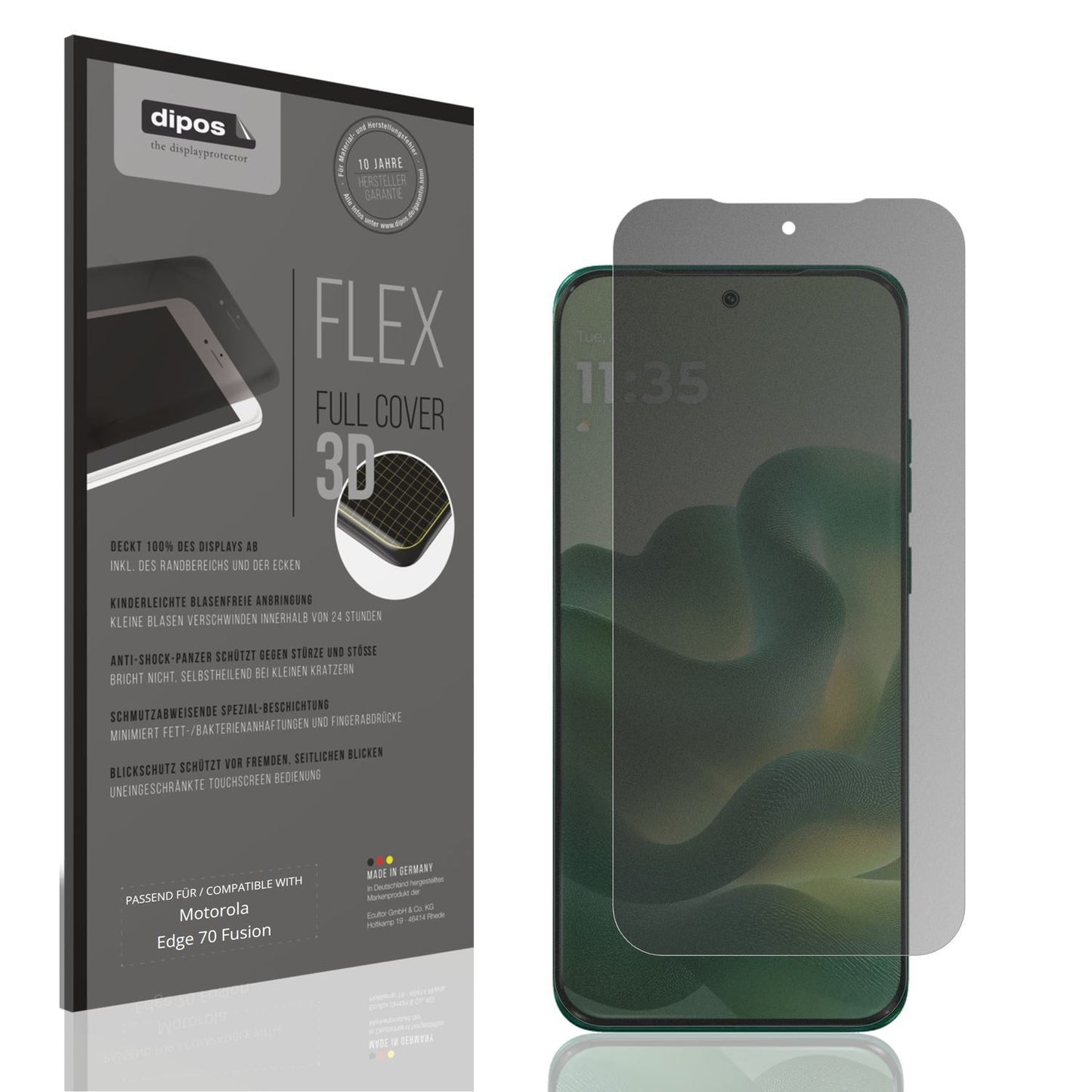 Full Cover Privacy Blickschutzfolie für Motorola E (1)