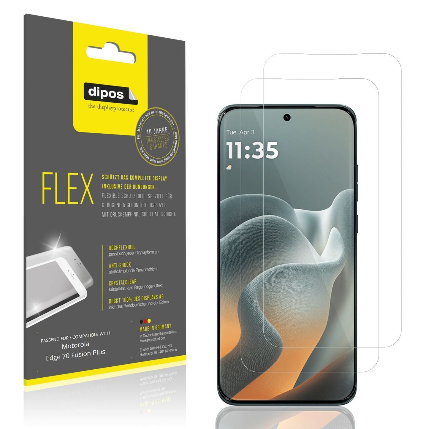 2x 3D Full Cover Schutzfolie für Motorola Edge 70  (1)