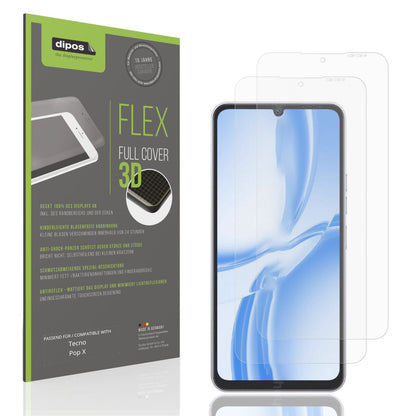 2x Full Cover Schutzfolie matt für Tecno Pop X (1)