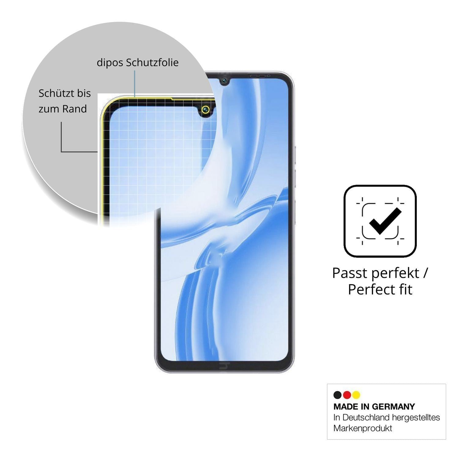 2x Full Cover Schutzfolie matt für Tecno Pop X (6)