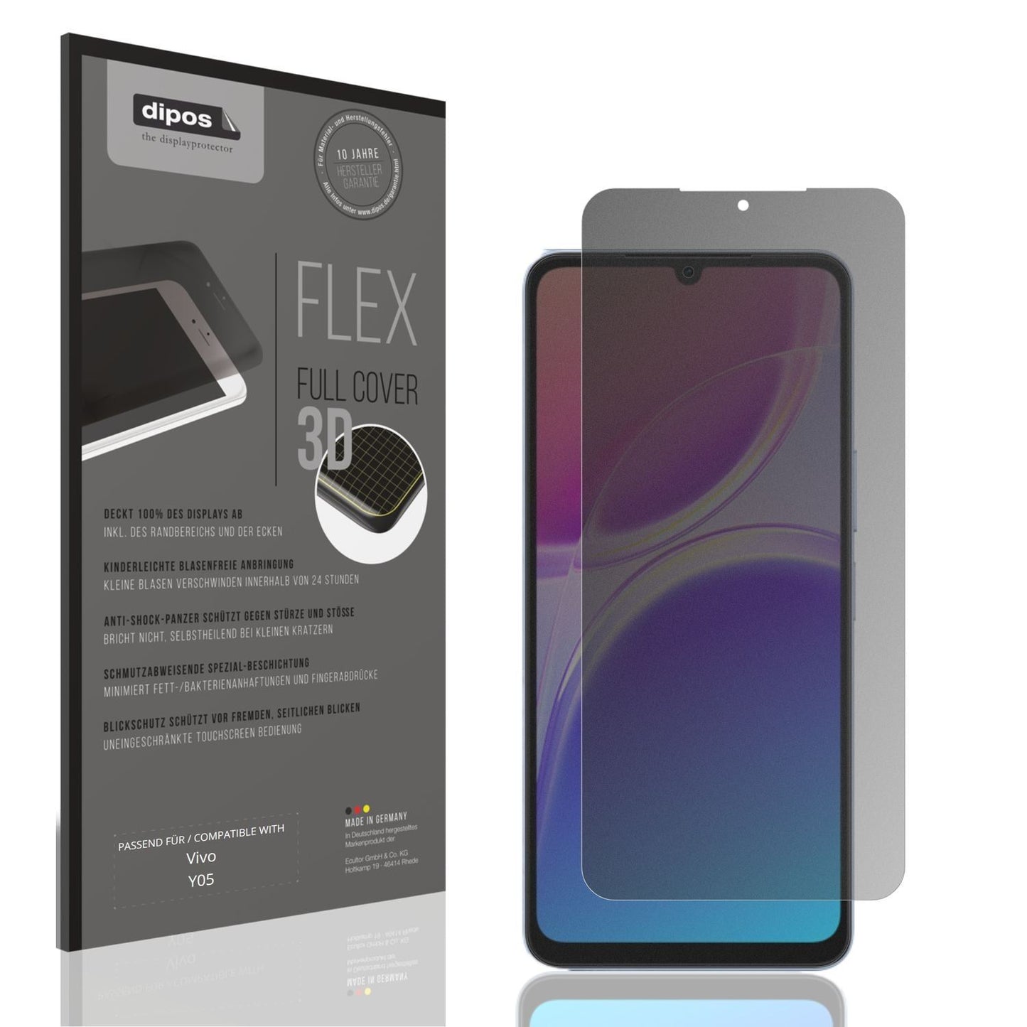 Full Cover Privacy Blickschutzfolie für Vivo Y05 (1)