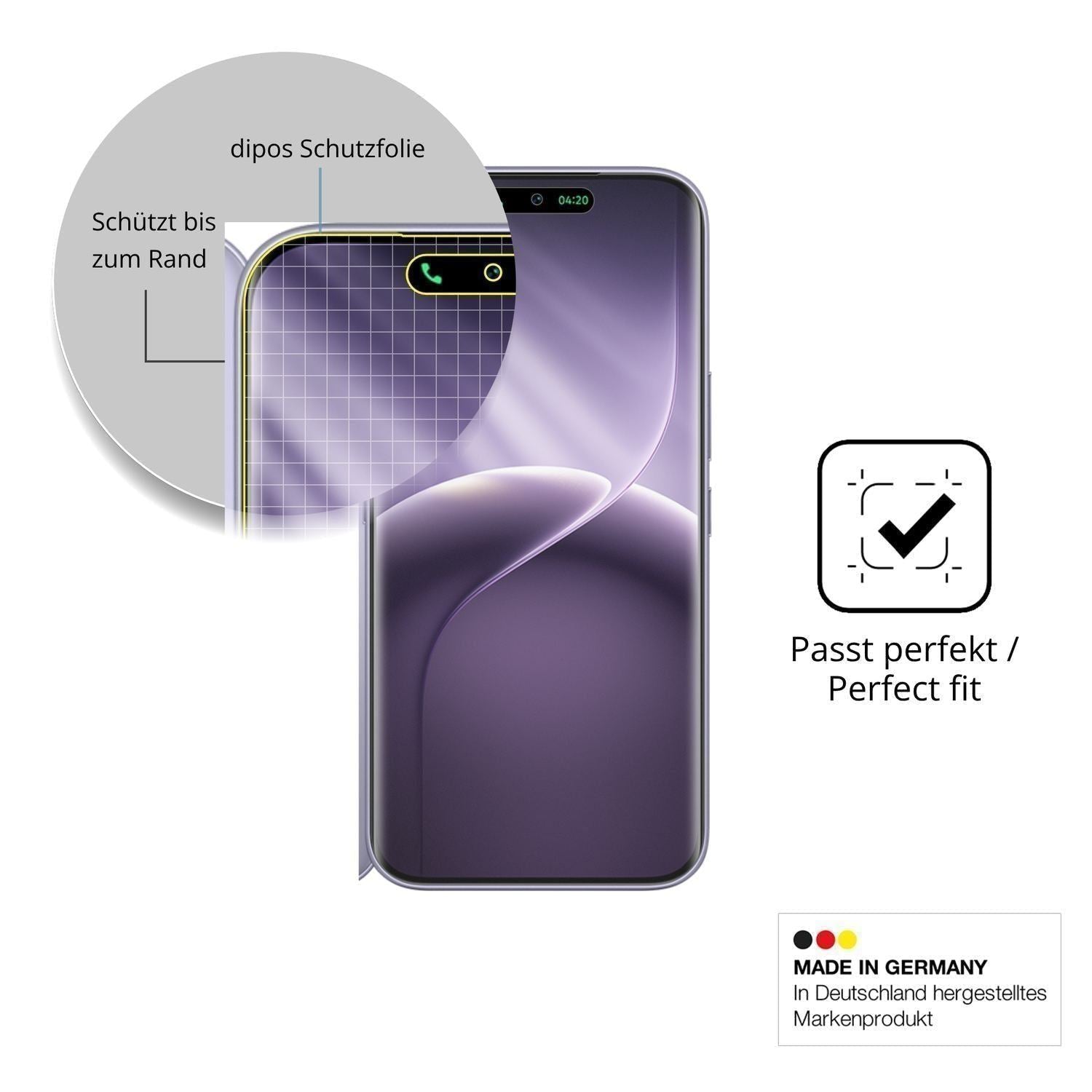 2x Full Cover Schutzfolie matt für Tecno Camon 50  (6)