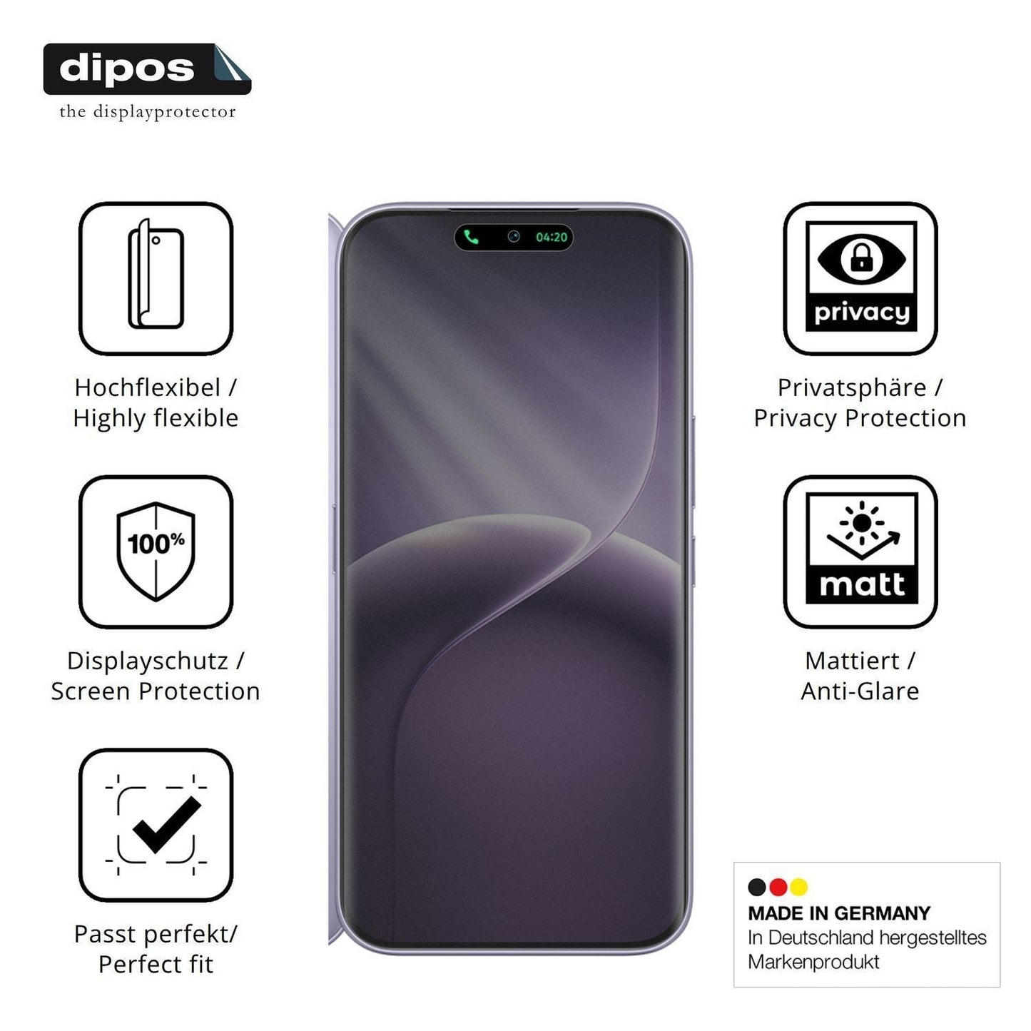 Full Cover Privacy Blickschutzfolie für Tecno Camo (5)