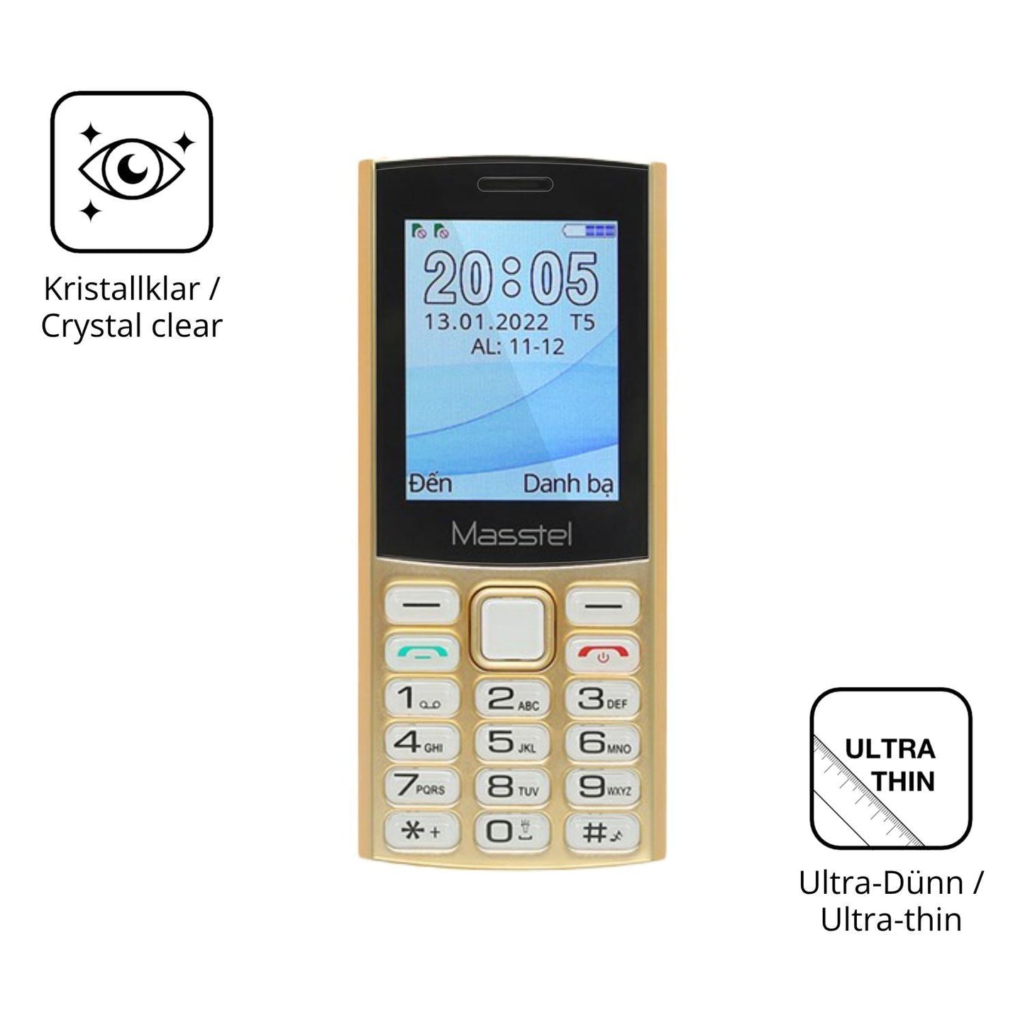 4x Schutzfolie klar für Masstel Lux 20 Display-Sch (5)