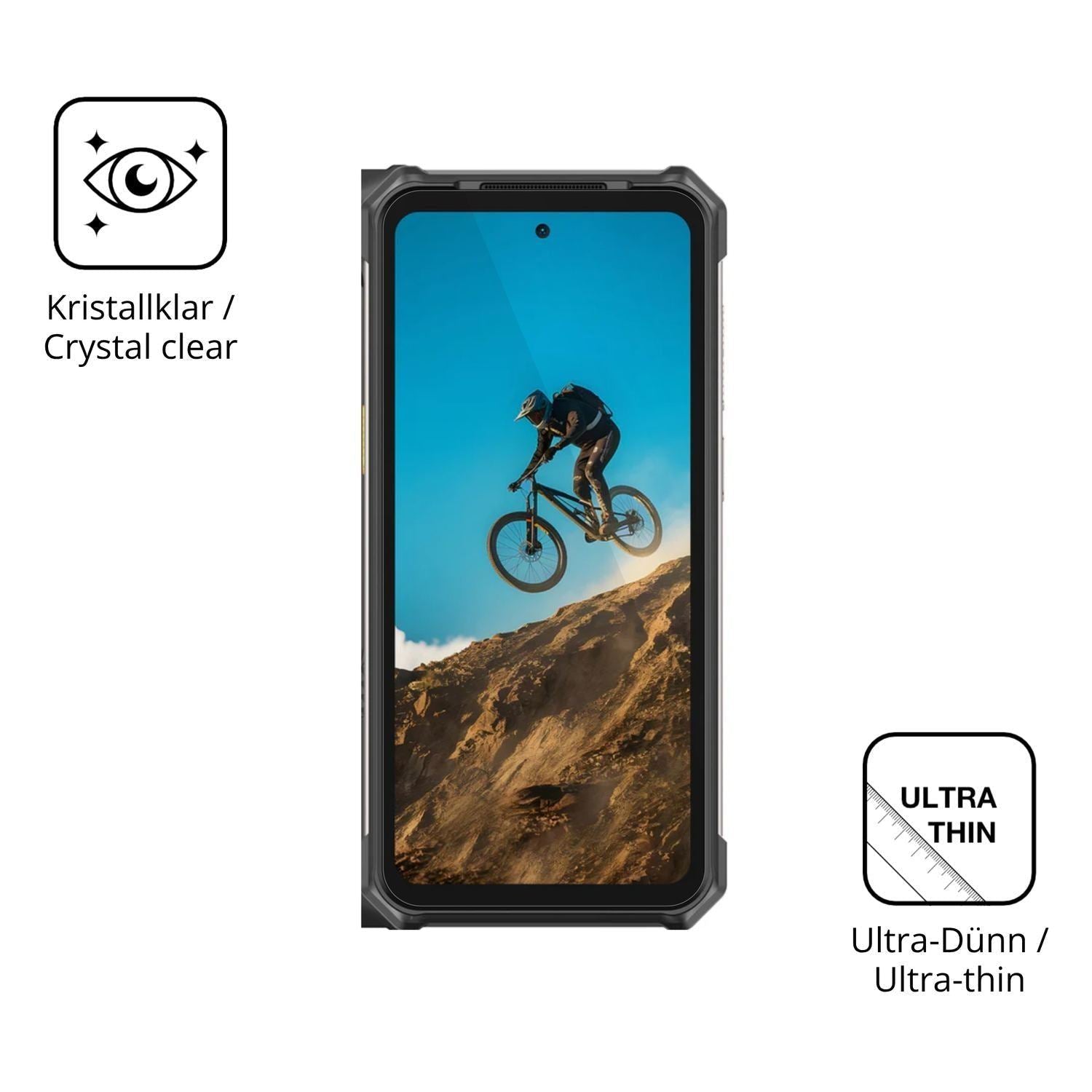 4x Schutzfolie klar für Ulefone RugKing 5 Pro Disp (5)