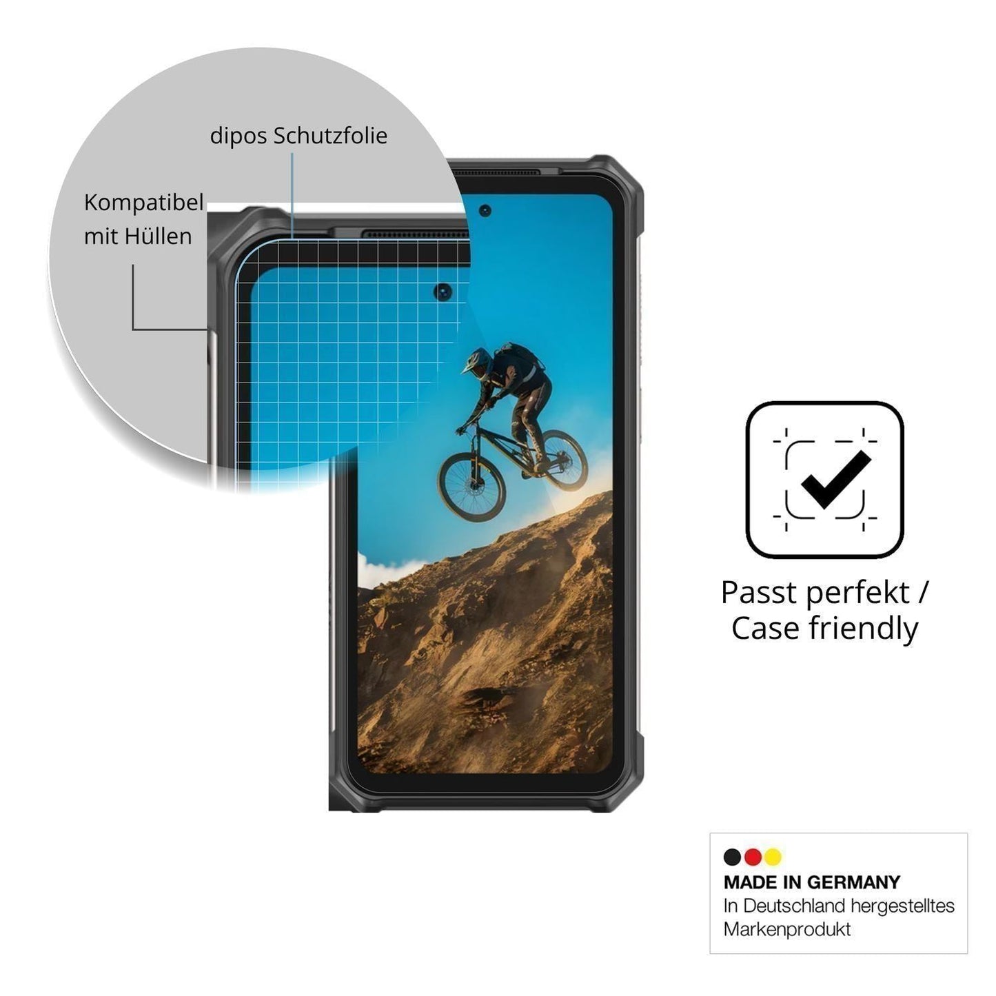 4x Schutzfolie klar für Ulefone RugKing 5 Pro Disp (6)