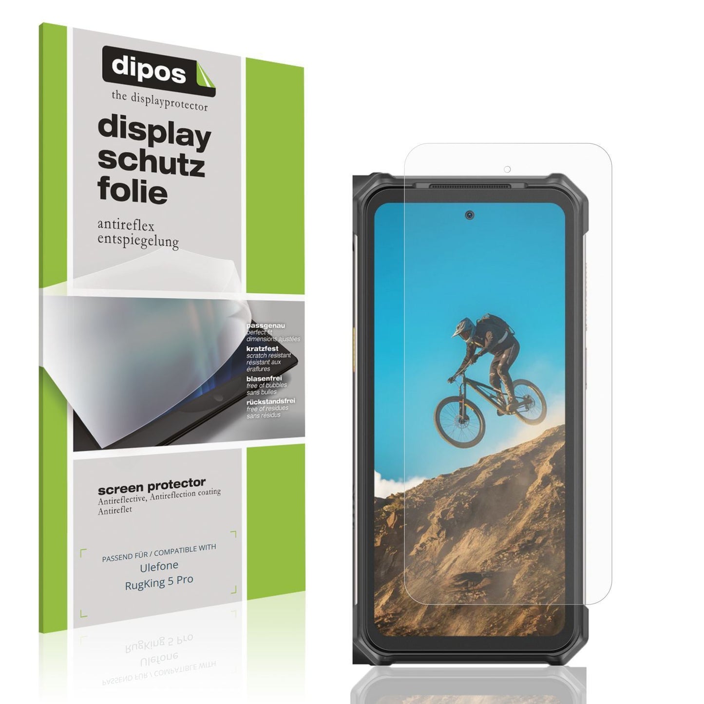 4x Schutzfolie matt für Ulefone RugKing 5 Pro Disp (1)