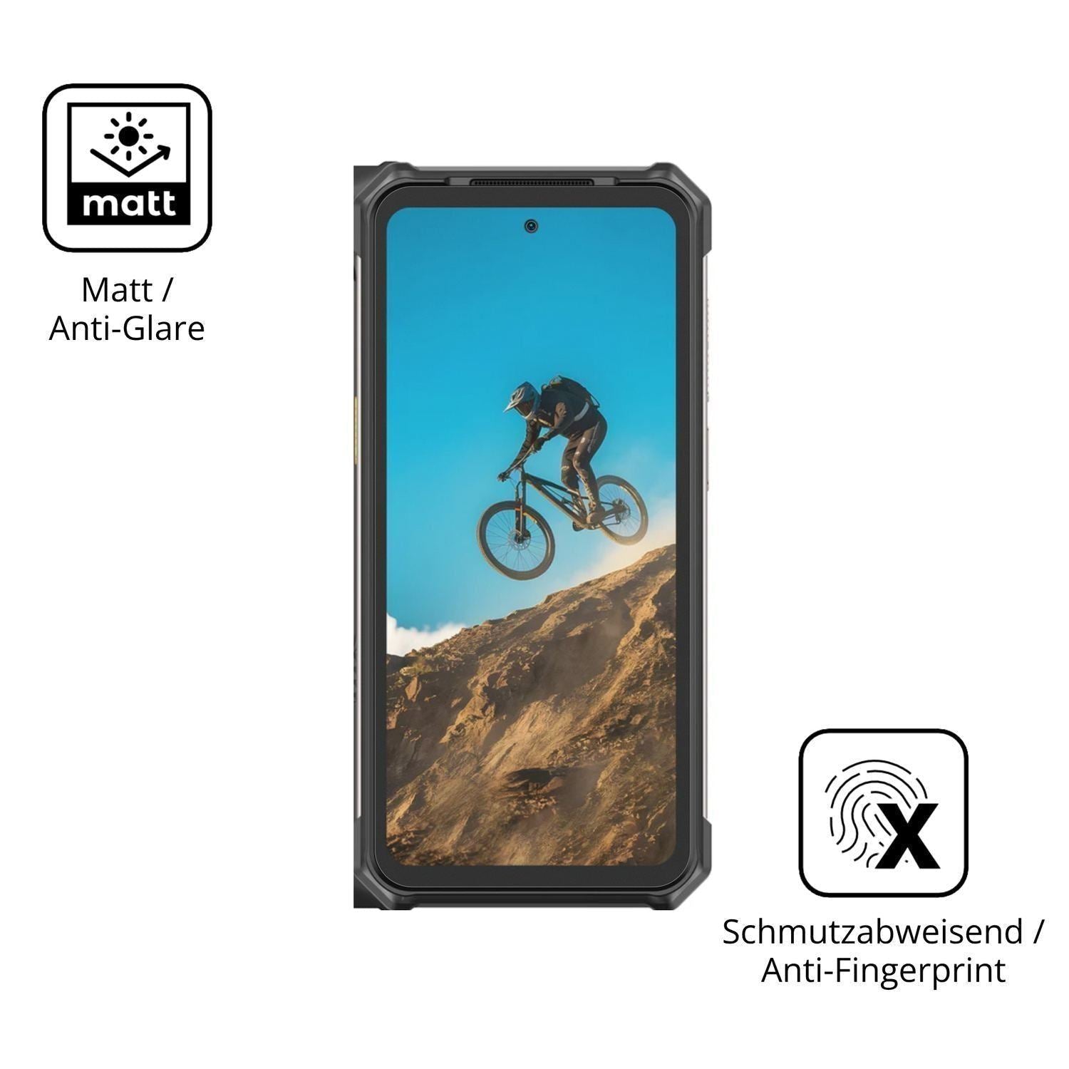 4x Schutzfolie matt für Ulefone RugKing 5 Pro Disp (5)