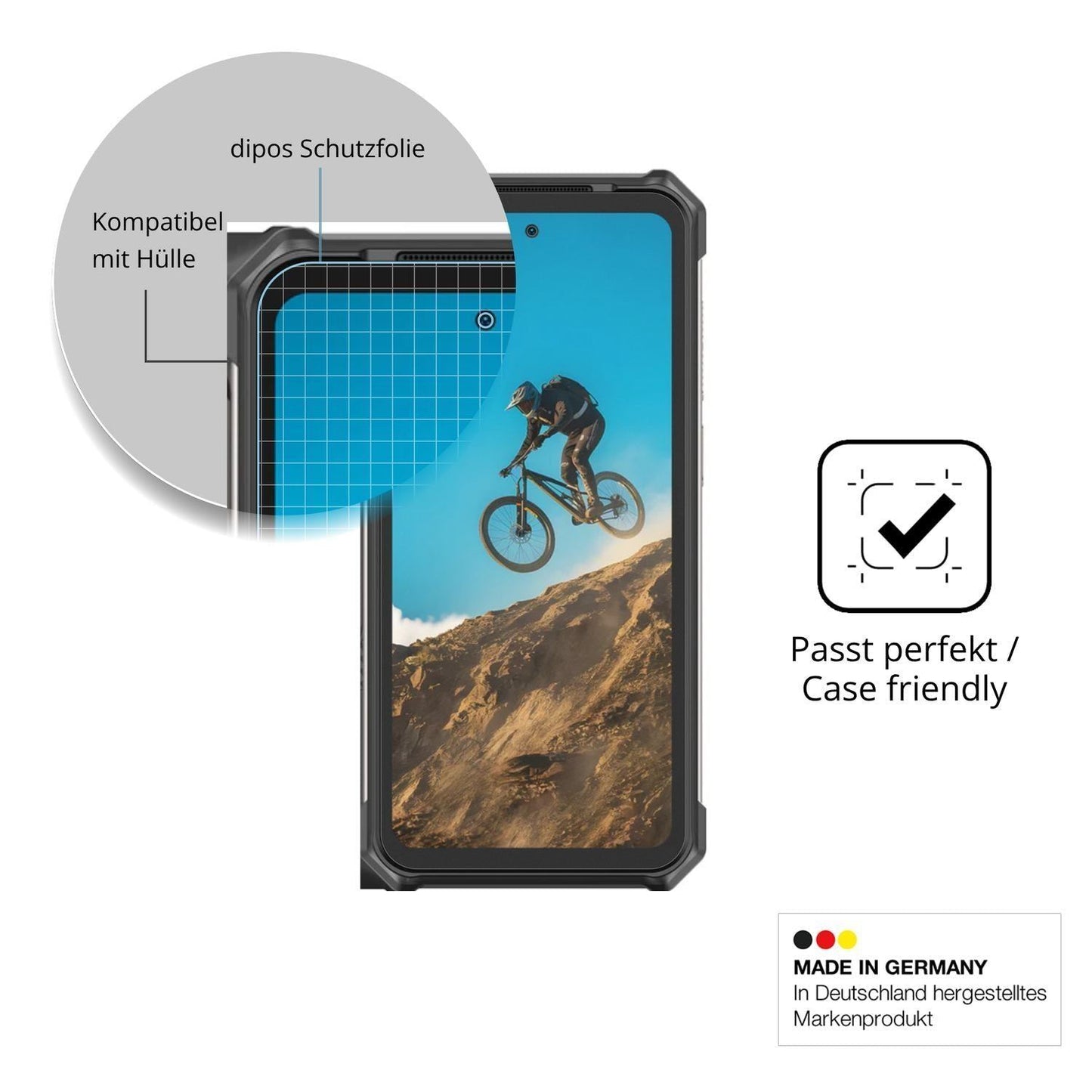 4x Schutzfolie matt für Ulefone RugKing 5 Pro Disp (6)