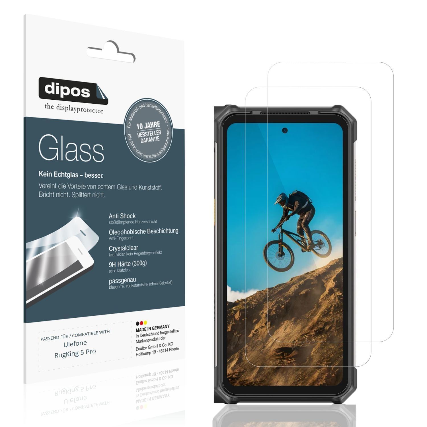 2x 9H Schutzfolie für Ulefone RugKing 5 Pro Panzer (1)