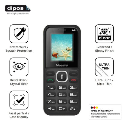 4x Schutzfolie klar für Masstel Izi S1 Display-Sch (7)