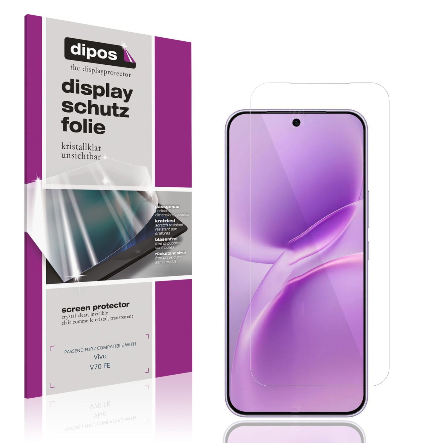 4x Schutzfolie klar für Vivo V70 FE Display-Schutz (1)