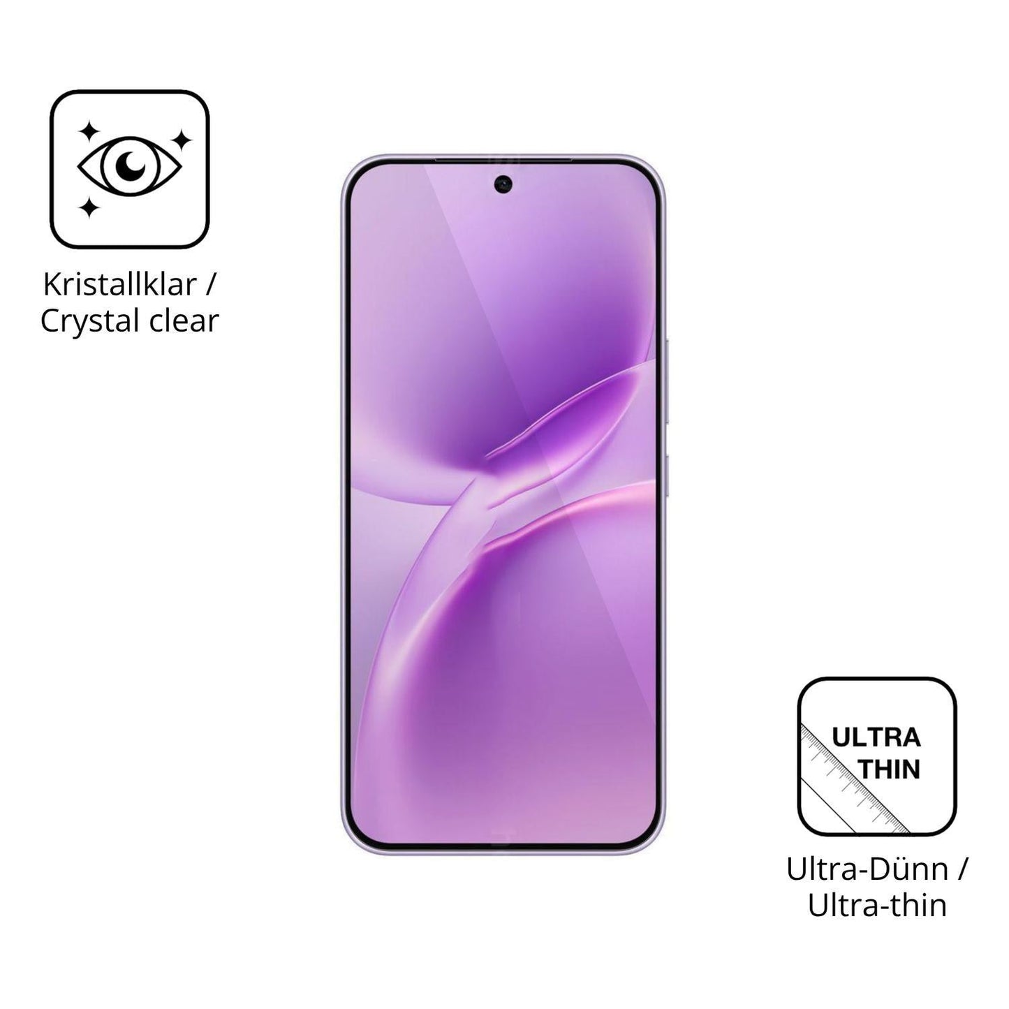 4x Schutzfolie klar für Vivo V70 FE Display-Schutz (5)