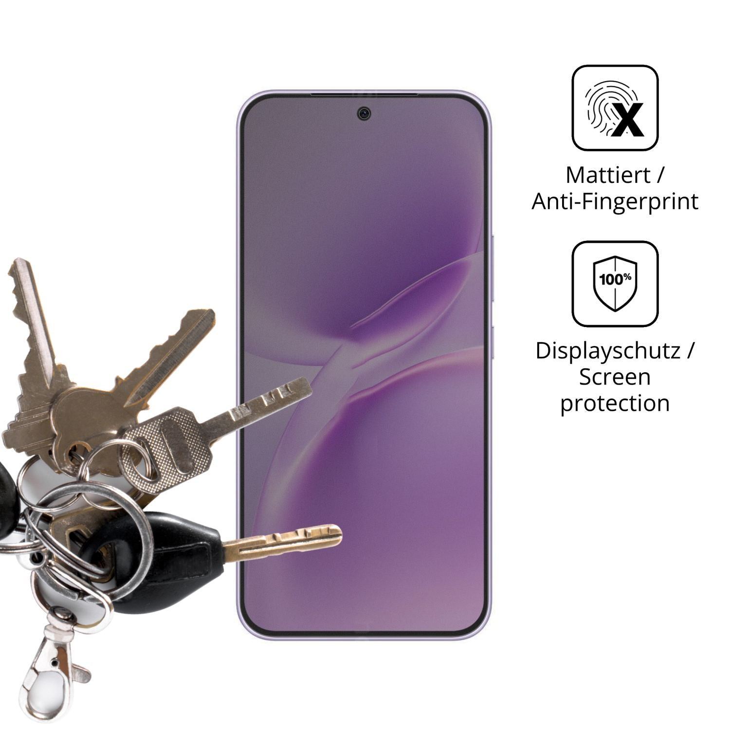 Blickschutzfolie für Vivo V70 FE matt Schutzfolie  (3)