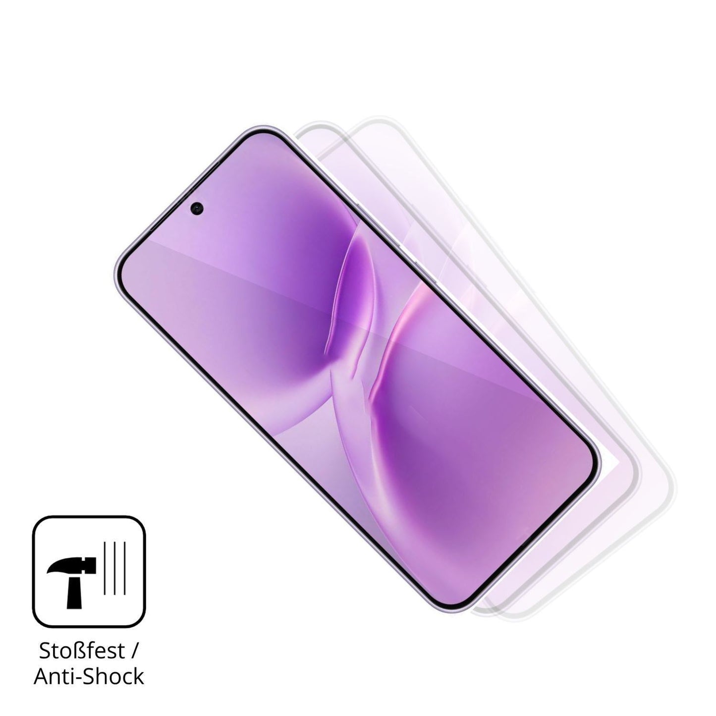2x 9H Schutzfolie für Vivo V70 FE Panzerfolie (4)