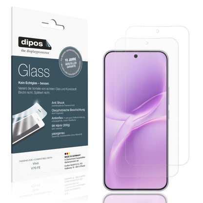 2x 9H Schutzfolie matt für Vivo V70 FE Panzerfolie (1)
