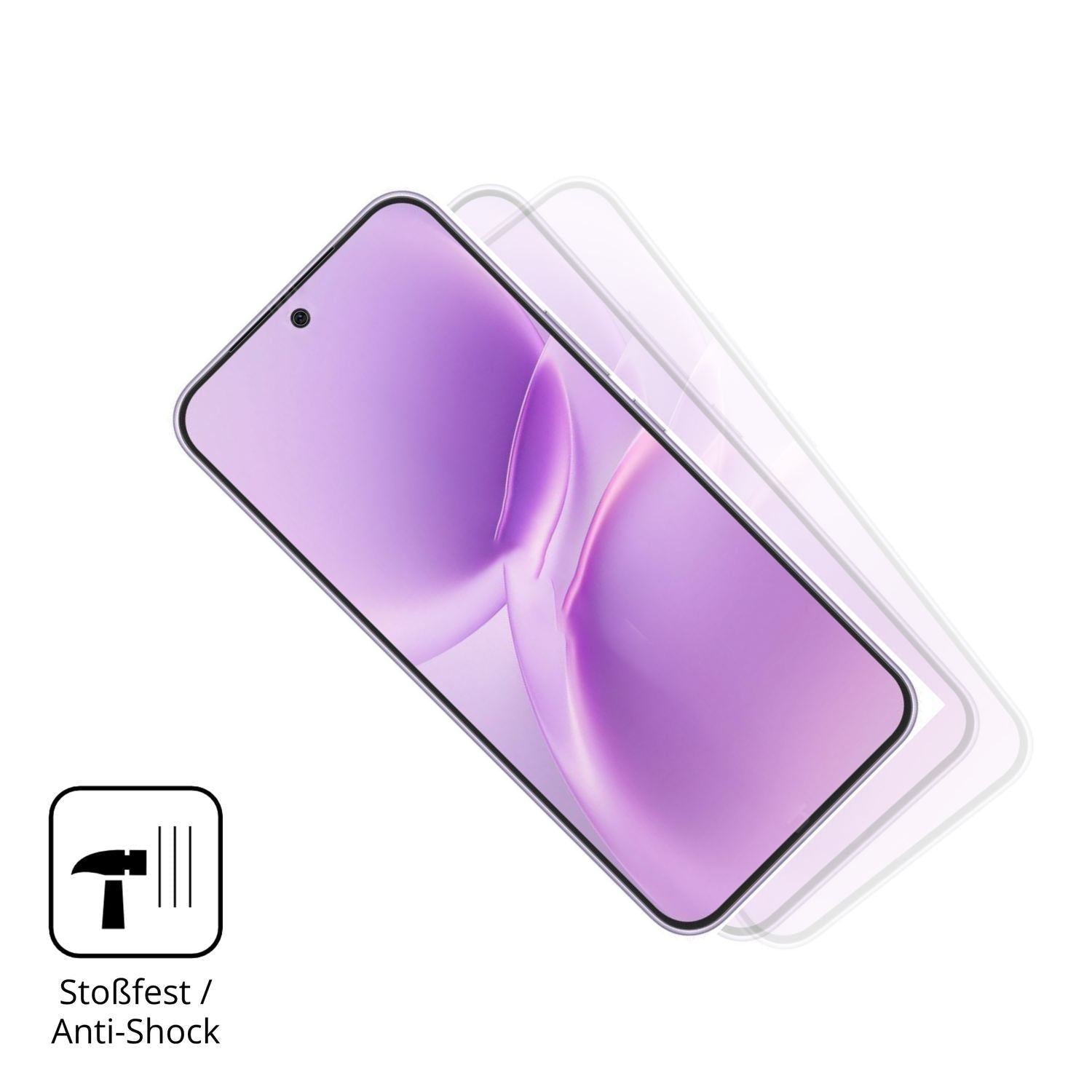 2x 9H Schutzfolie matt für Vivo V70 FE Panzerfolie (4)