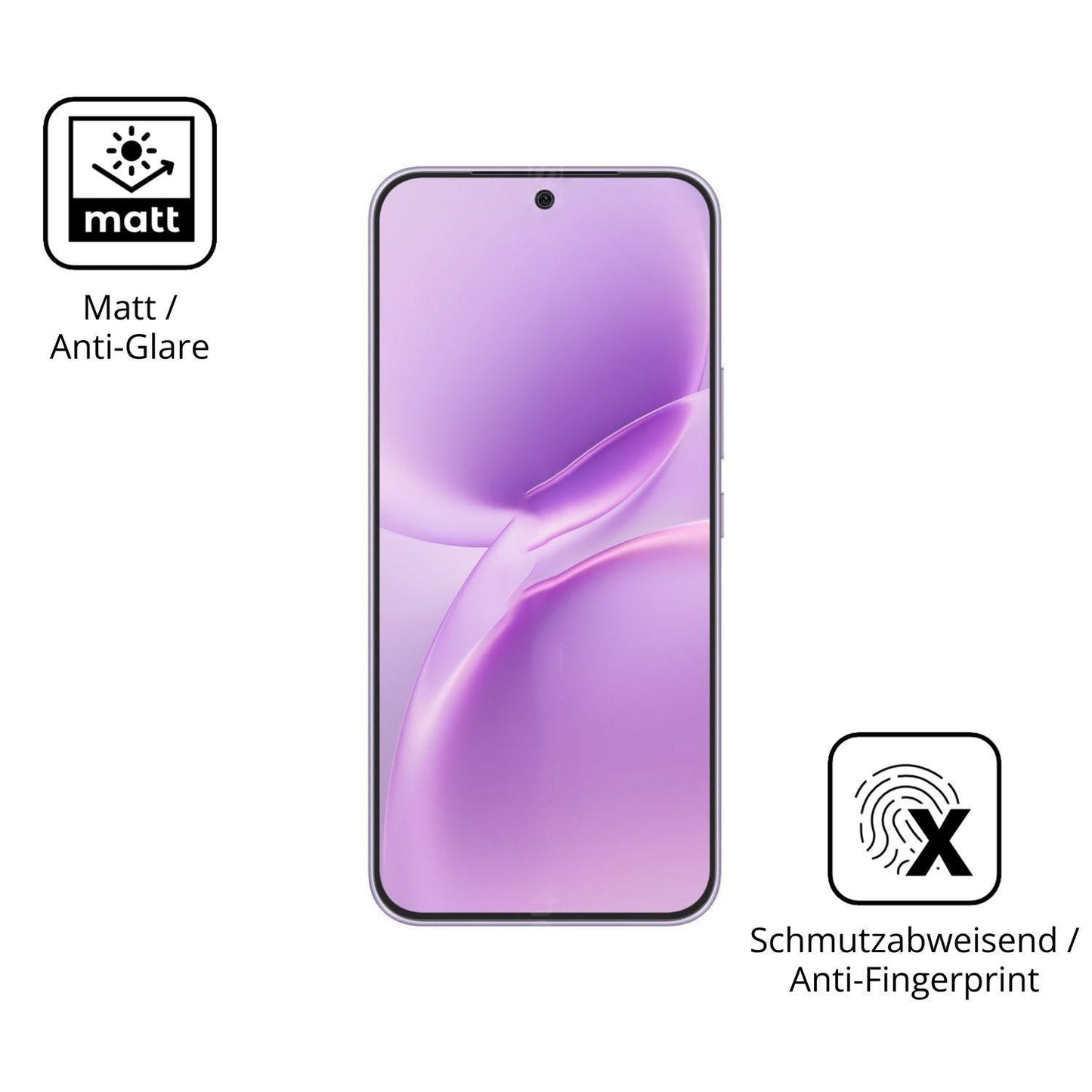 2x 9H Schutzfolie matt für Vivo V70 FE Panzerfolie (5)