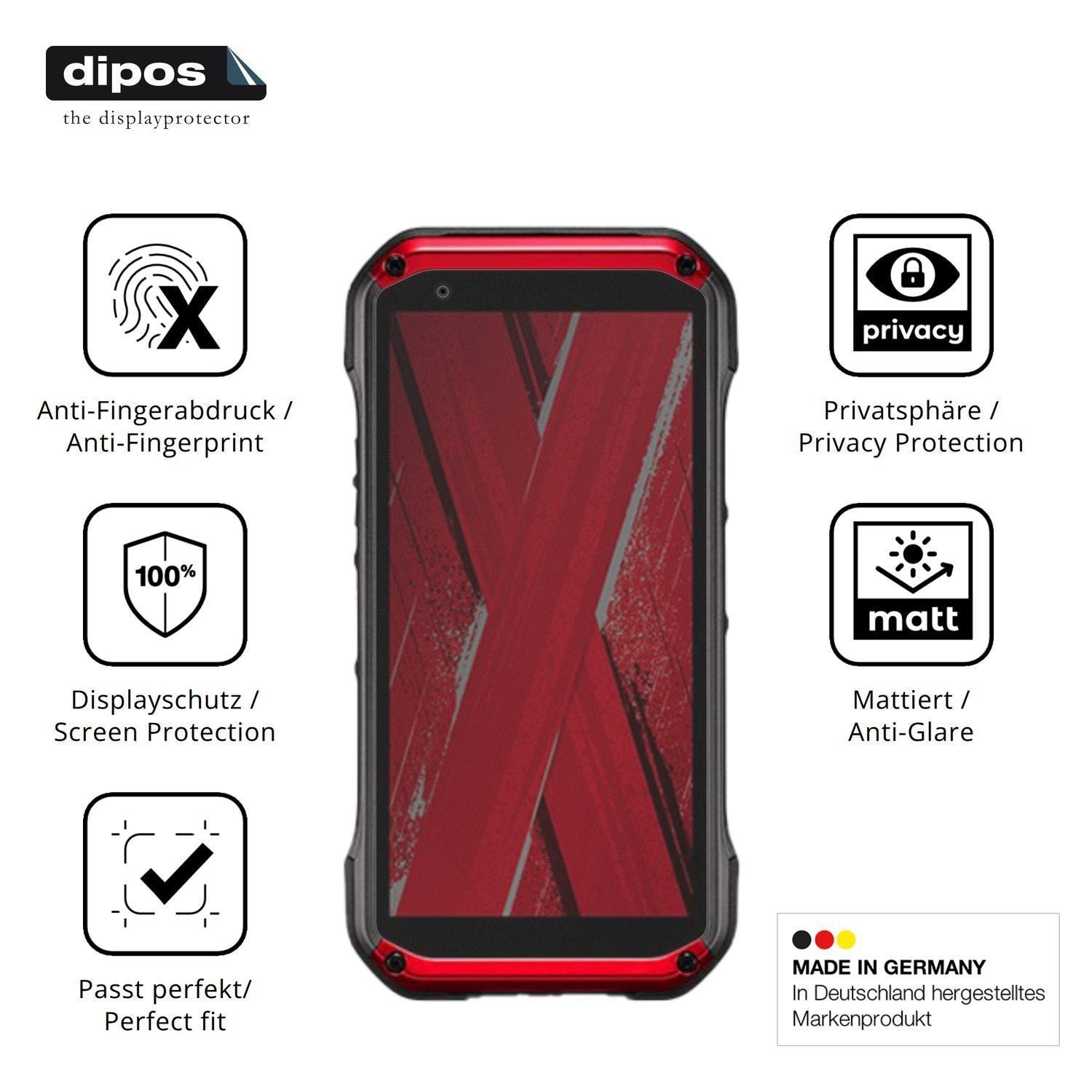 Blickschutzfolie für Kyocera Torque G07 matt Schut (5)