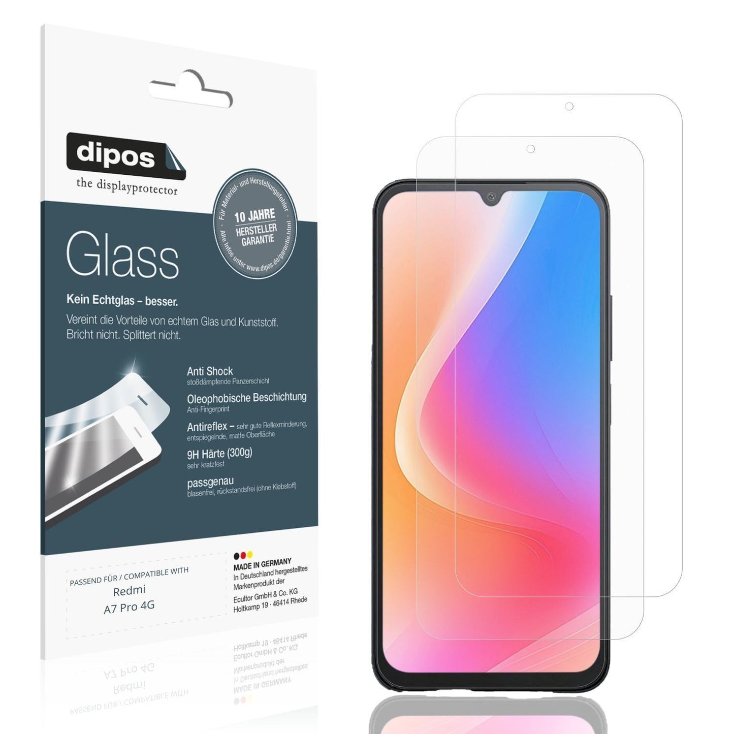 2x 9H Schutzfolie matt für Redmi A7 Pro 4G Panzerf (1)
