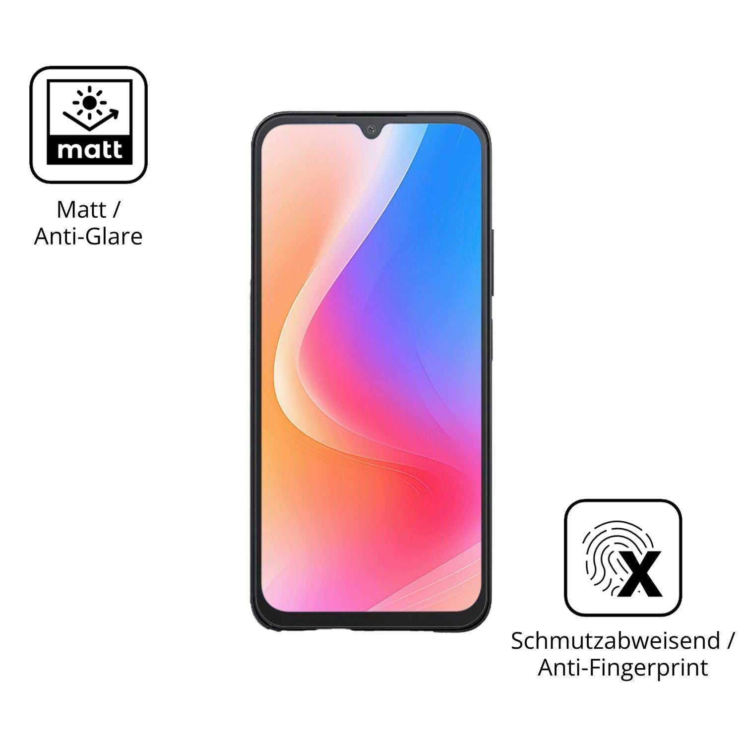 2x 9H Schutzfolie matt für Redmi A7 Pro 4G Panzerf (5)