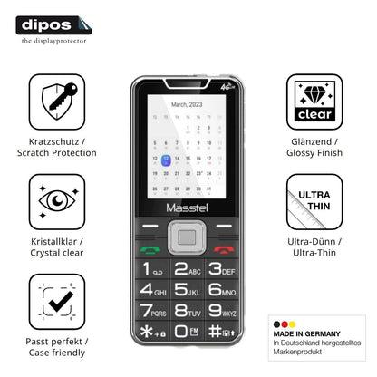 4x Schutzfolie klar für Masstel Izi 56 Display-Sch (7)