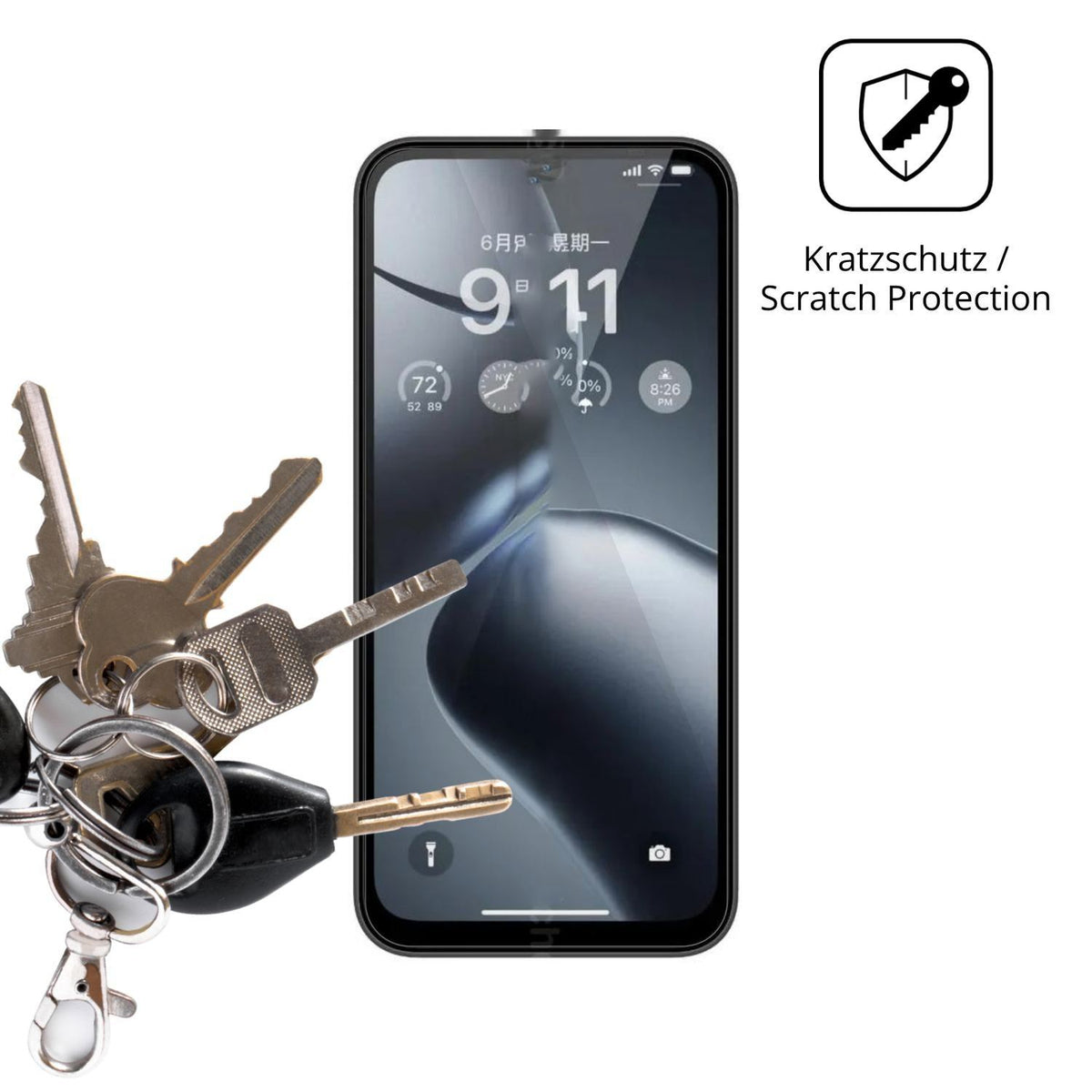 4x Schutzfolie klar für Fossibot S7 Display-Schutz (4)