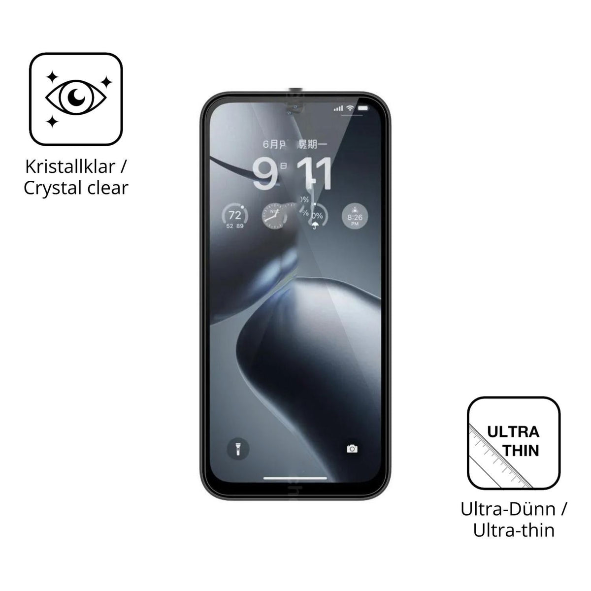 4x Schutzfolie klar für Fossibot S7 Display-Schutz (5)