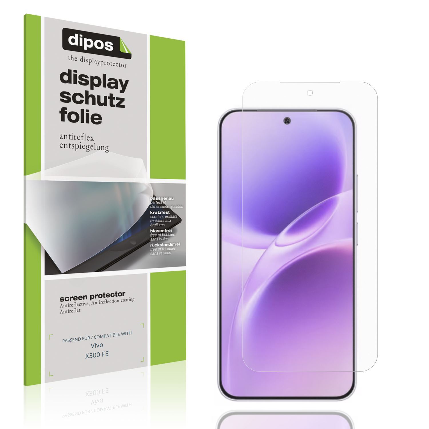 4x Schutzfolie matt für Vivo X300 FE Display-Schut (1)