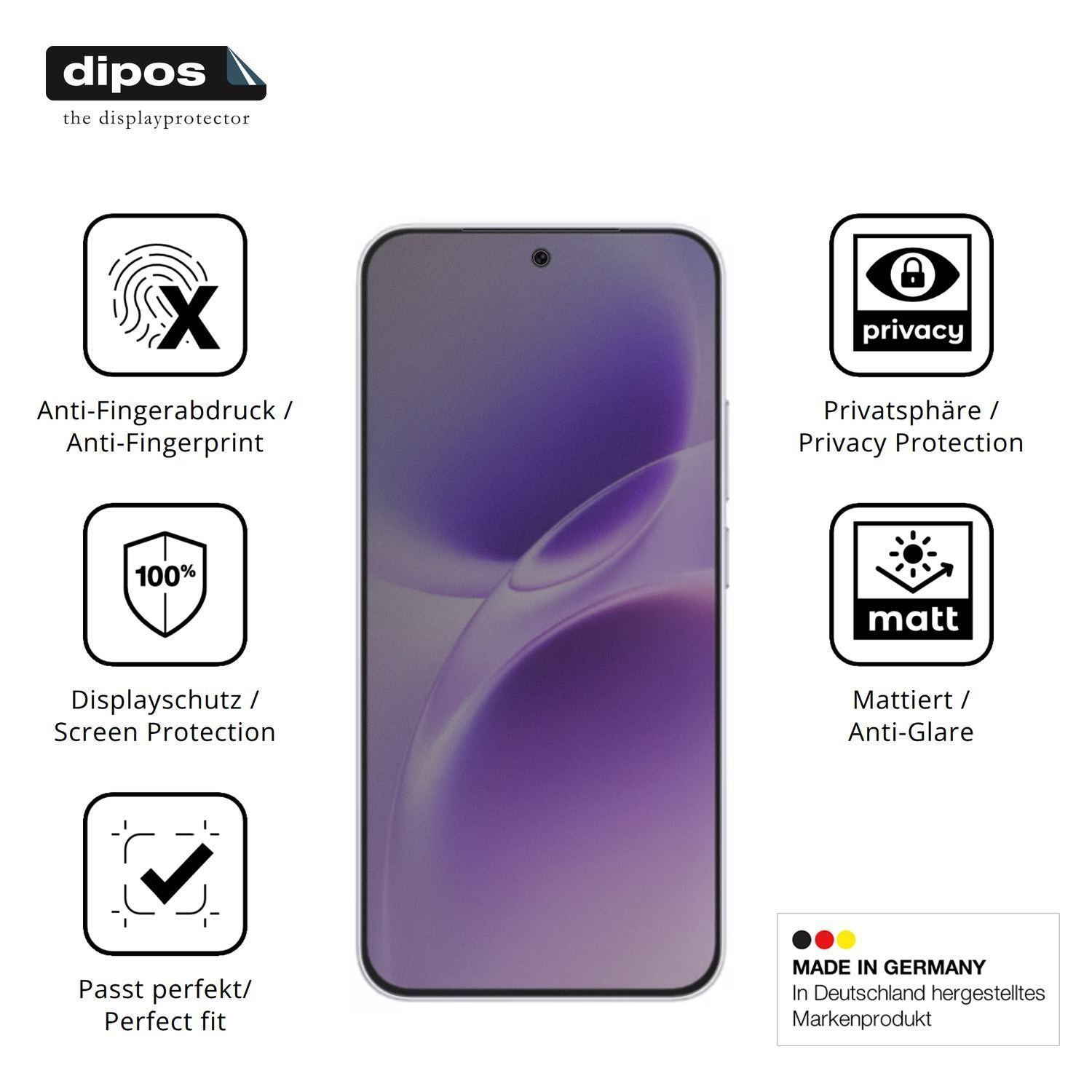 Blickschutzfolie für Vivo X300 FE matt Schutzfolie (5)