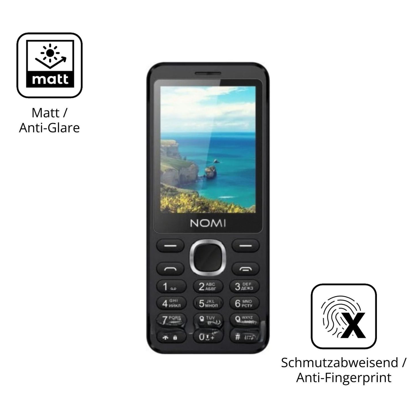 4x Schutzfolie matt für Nomi i2820 Display-Schutzf (5)