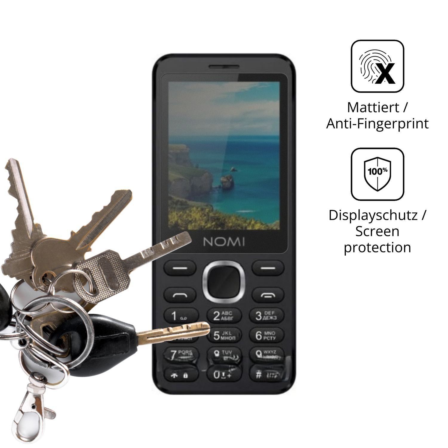 Blickschutzfolie für Nomi i2820 matt Schutzfolie P (3)
