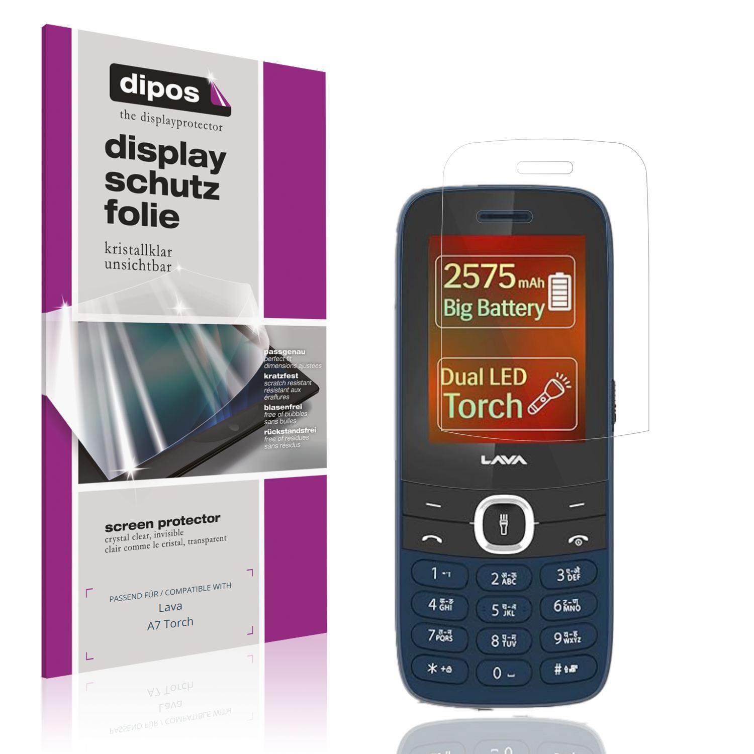 4x Schutzfolie klar für Lava A7 Torch Display-Schu (1)