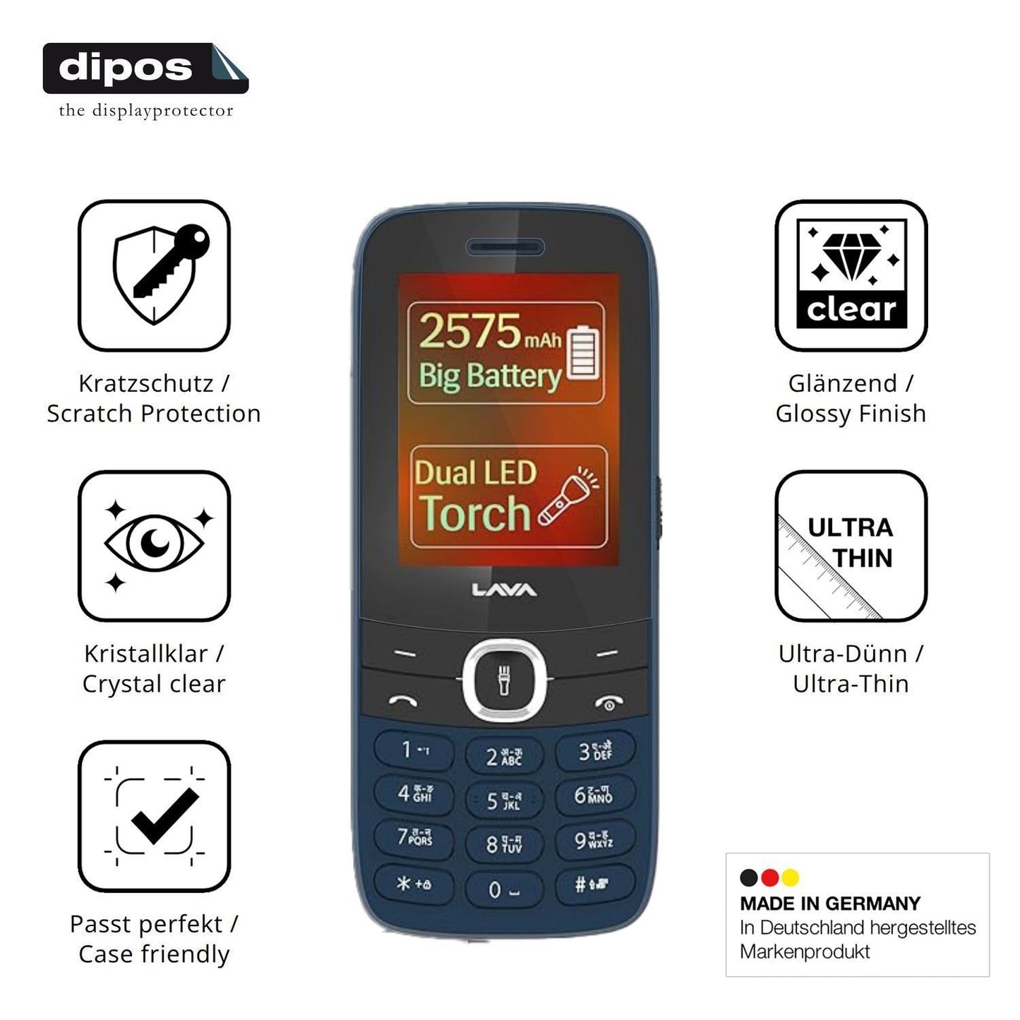 4x Schutzfolie klar für Lava A7 Torch Display-Schu (7)
