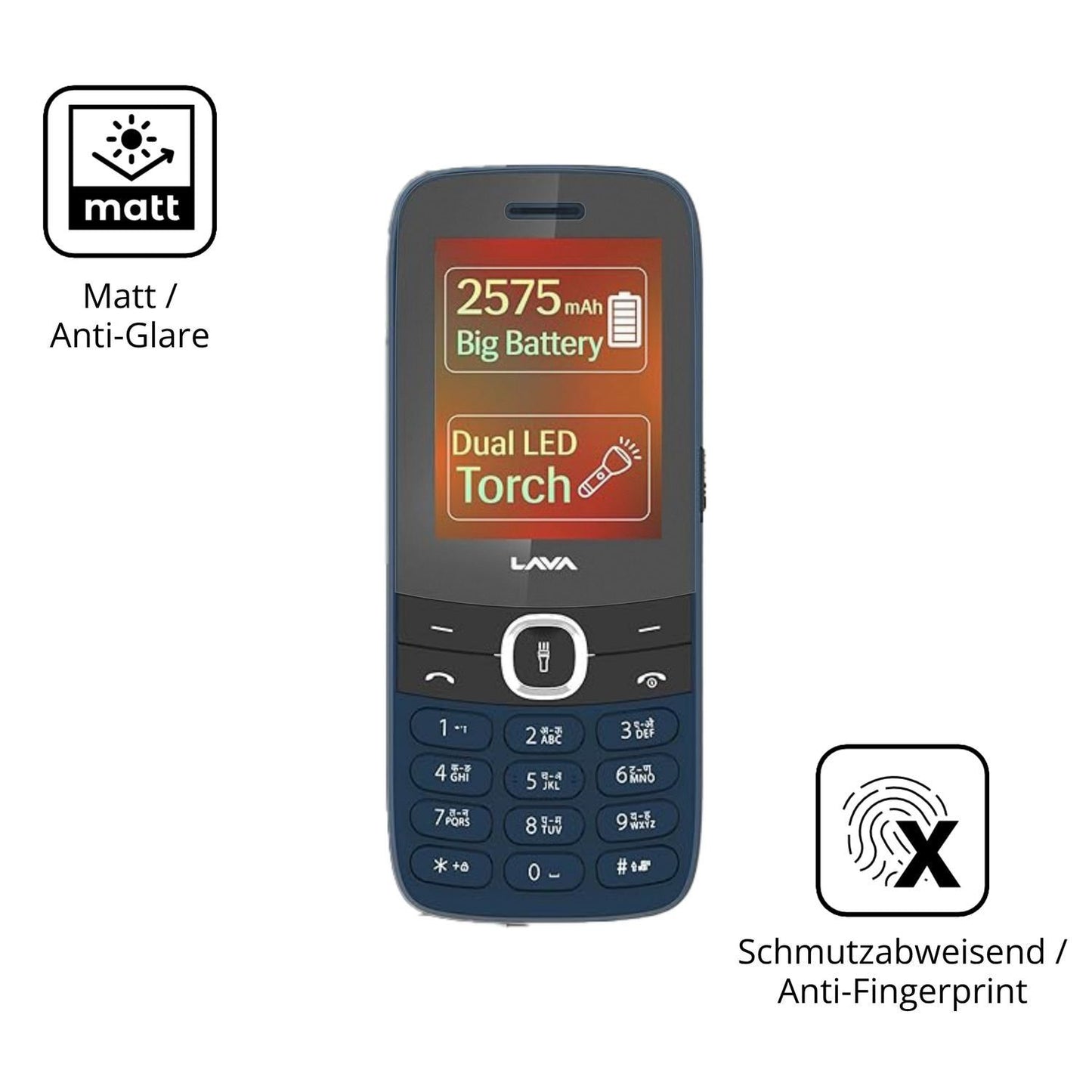 4x Schutzfolie matt für Lava A7 Torch Display-Schu (5)