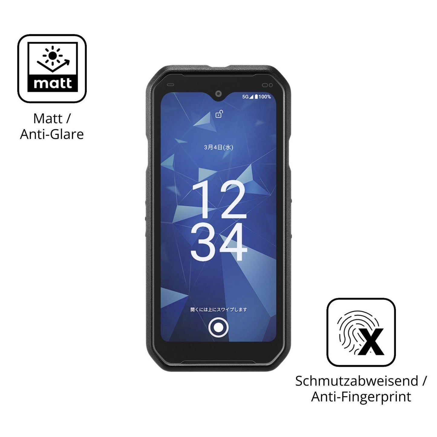 4x Schutzfolie matt für Kyocera DuraForce EX2 Disp (5)